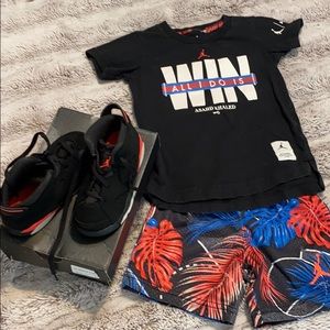 Toddler 2t Jordan set with size 8 toddler sneaker